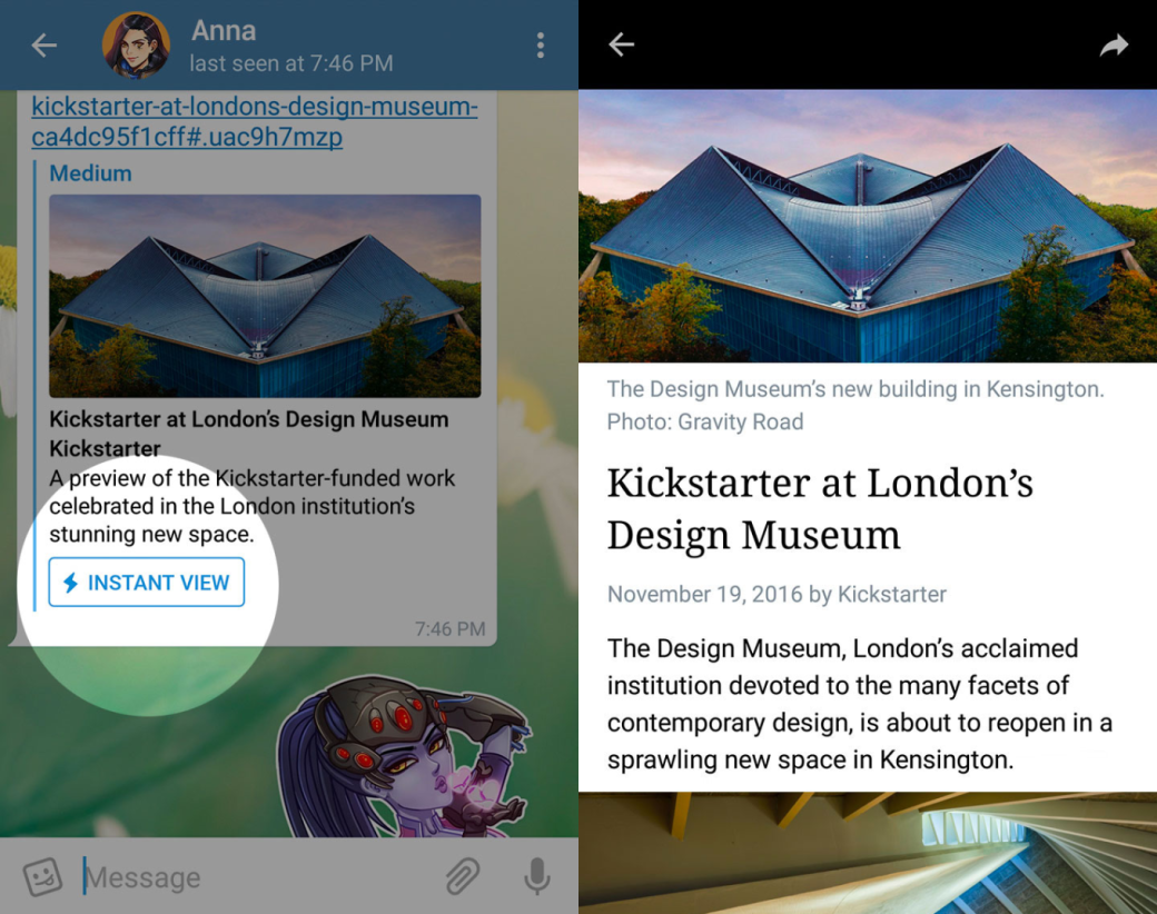 Telegram запустил платформу для создания публикаций Telegraph - Изображение 2 Telegram запустил платформу для создания публикаций Telegraph - Изображение 2