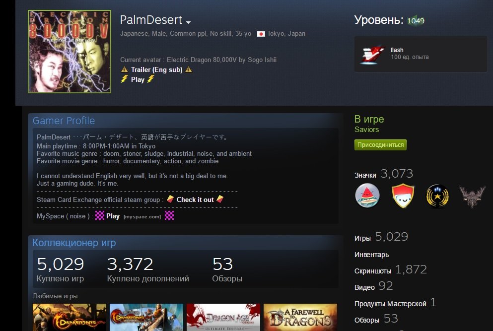 Японец достиг максимального уровня в Steam и не остановился на этом - Изображение 1 Японец достиг максимального уровня в Steam и не остановился на этом - Изображение 1