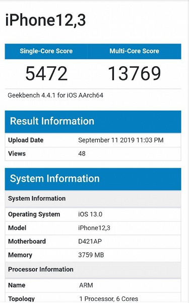 Apple не врала: процессор Apple A13 рвет всех в тестах Geekbench