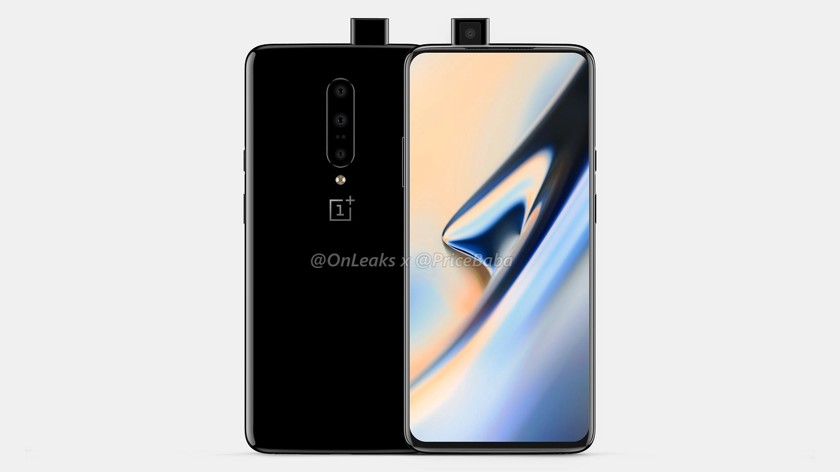 Опубликованы рендеры флагмана OnePlus 7: выдвижная фронтальная и тройная основная камеры