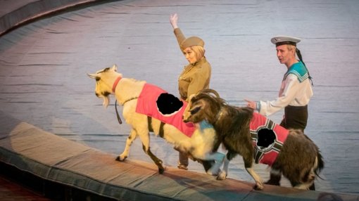 Госцирк Удмуртии устроил рождественское представление с козлами в свастиках по заказу РПЦ